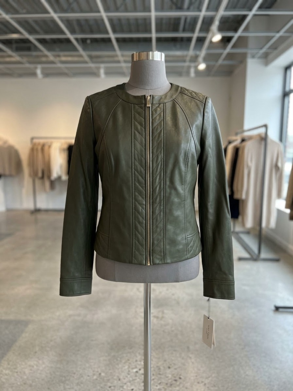 Tory Burch Daphne Leather Jacket Size 6